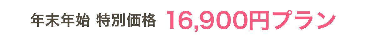 年末年始特別価格16,900円プラン