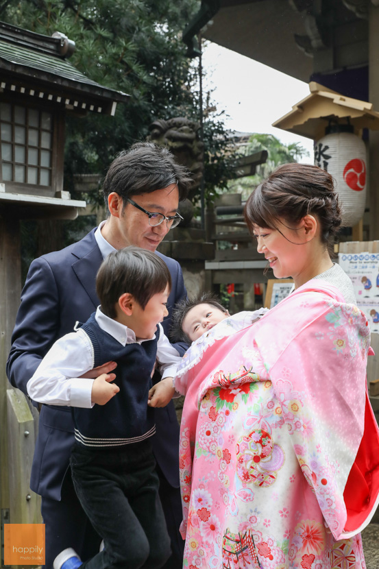 上目黒氷川神社 目黒区 02 16 お宮参り 出張撮影レポート Happilyフォトスタジオ