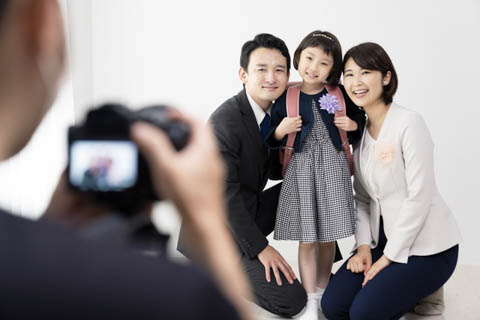 入学式での家族写真の撮り方