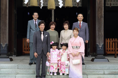 七五三で祖父母と写真を撮る方法