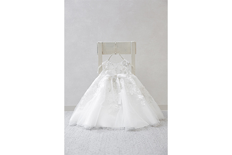 ②純白の前リボンドレス(90cm・SILVERランク)